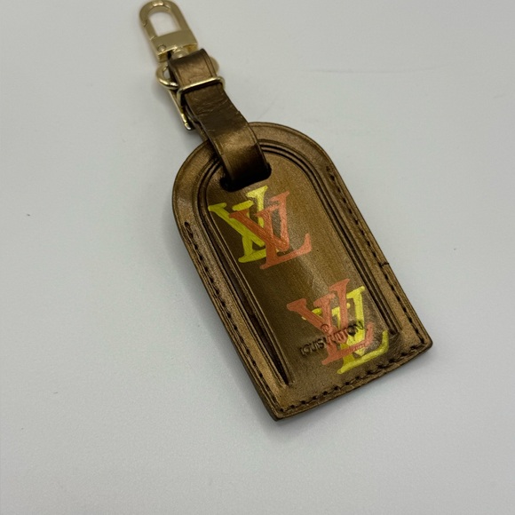 SOLD IN STORE-Louis Vuitton luggage tag custom painted. - Picture 3 of 4